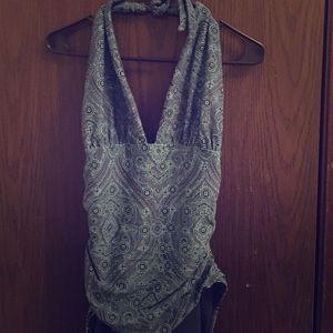 Blue One Piece Swimsuit