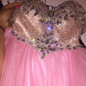 Formal pink sparkly dress