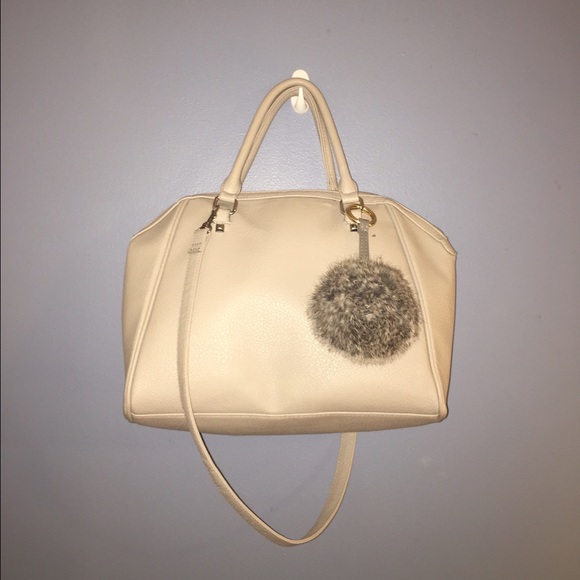 Gray Pom Pom Key Chain