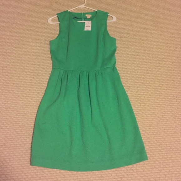 J. Crew Green Peplum Dress NWT