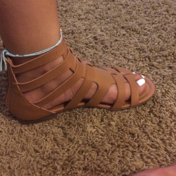 brown gladiator sandals