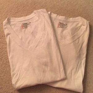 2 V-Neck Hanes Undershirts (men's)