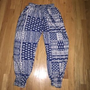 Blue Joggers / Harem Pants