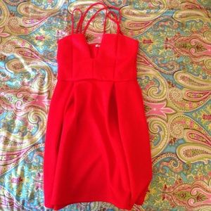 Charlotte Russe red skater party dress