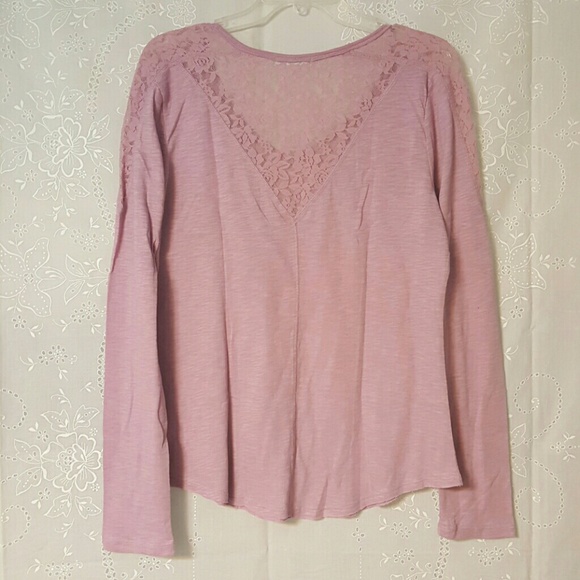Light Pink with Lacey Back Blouse - Picture 2 of 3