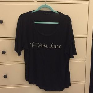 Brandy Melville stay weird super soft tee