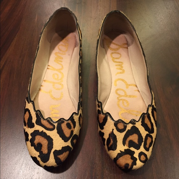 Sam Edelman Alaine Cheetah Print Scalloped Flat