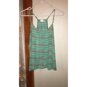 Patterned tank top with open back