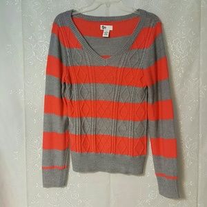 Gray and Orange Sweater