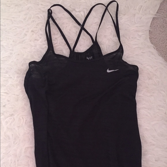 Nike racer back black tank