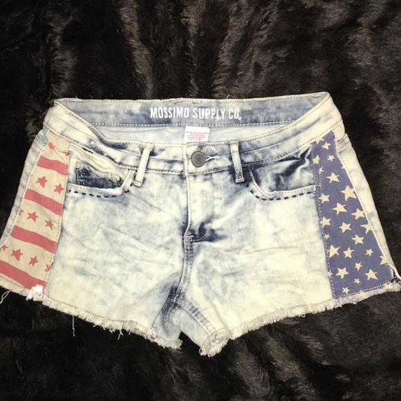 Mossimo Supply Co American Flag Shorts