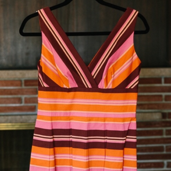 Kay Unger dress with bright stripes