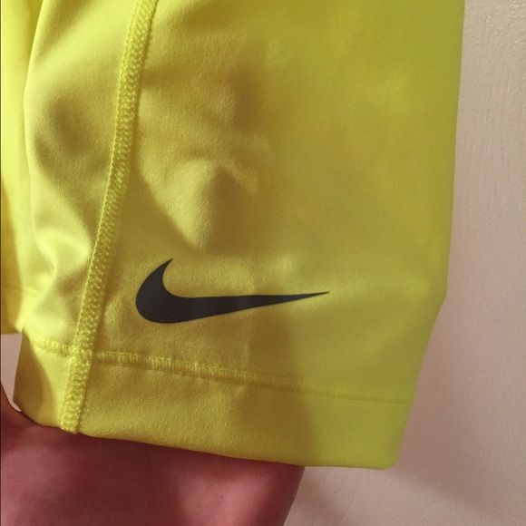 Neon Yellow Nike Dri Fit Capri - Picture 2 of 4