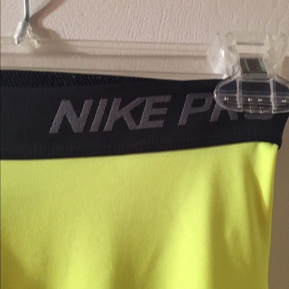 Neon Yellow Nike Dri Fit Capri - Picture 3 of 4