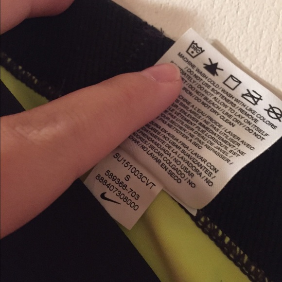 Neon Yellow Nike Dri Fit Capri - Picture 4 of 4