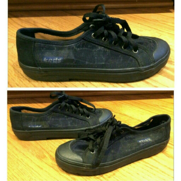 keds black platform sneakers