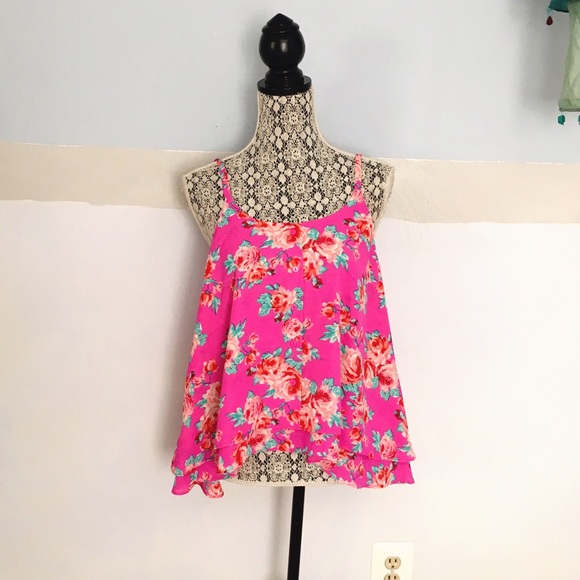 Paper Crane Tops - Bright pink swing shirt