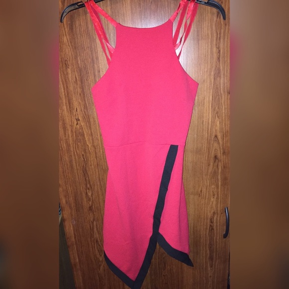 Dresses & Skirts - Cherry Red Asymmetrical Dress