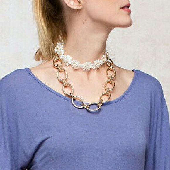 Hammered Chain Necklace - Picture 4 of 4