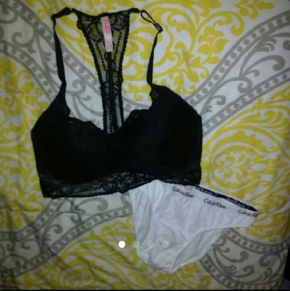 PINK VS lace razor back bralette!