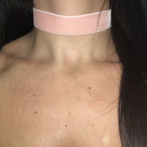 Pale Pink Velvet Choker 🌸