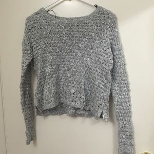 Cropped gray sweater