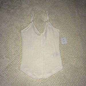 Urban Outfitters Ribbed White Tank Top