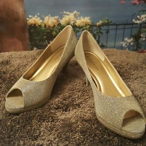 Silver/Gold Open-Toed Heels