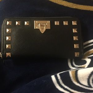 Black Studded Wallet
