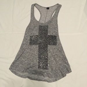 Gray razorback cross tank