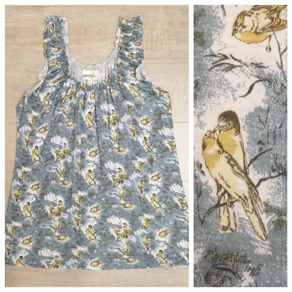Anthropologie Kissing Birds Top
