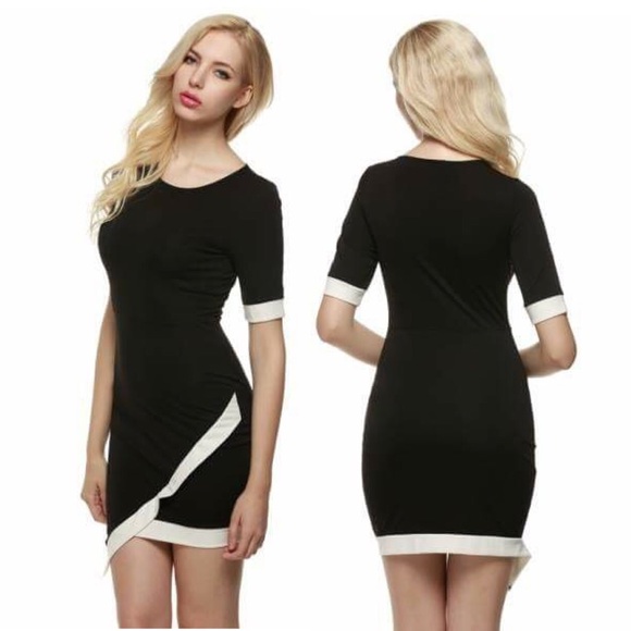 NWT•SEXY ASYMMETRIC BODYCON MINI DRESS