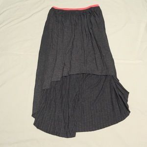 High low gray skirt