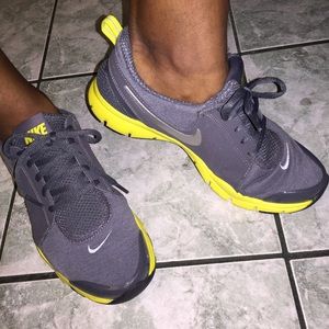 Nike grey and yellow sneakers