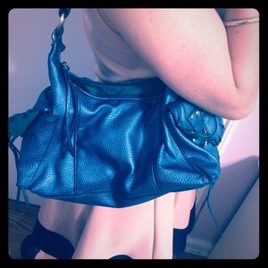 Blue shoulder bag