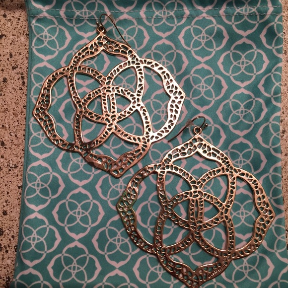 Kendra Scott large logo earrings