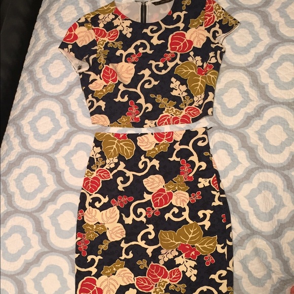 Zara 2-piece floral dress