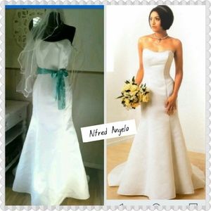 LAST CHANCE! ANGELO White Bridal Dress S 12