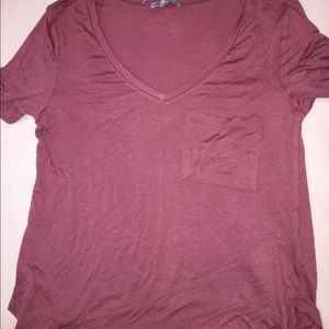 maroon v neck Charlotte Russe
