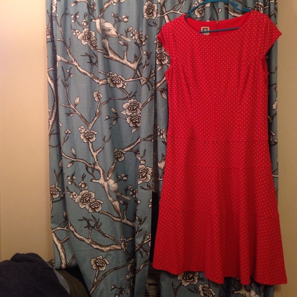 SALE 🍓like NEW lovely red-orange polka dot dress