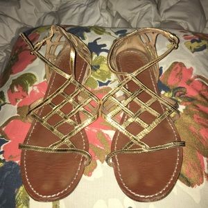 Tory Burch gold gladiator sandals!