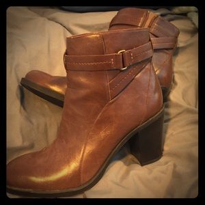 Brown Tall Heel Booties