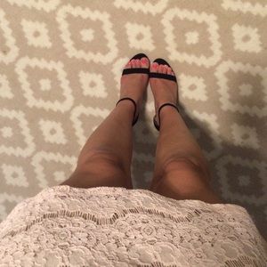 Sam Edelman "Eleanor" heel - suede with open toe