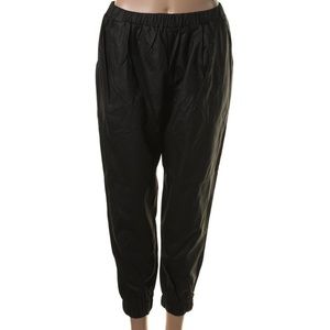 Urban Outfitters Black Faux Leather Jogger