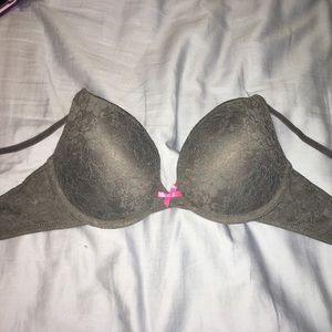 NWOT Gray Lace Bra (34C)