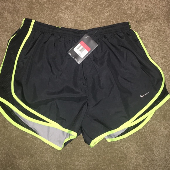 black and neon nike shorts