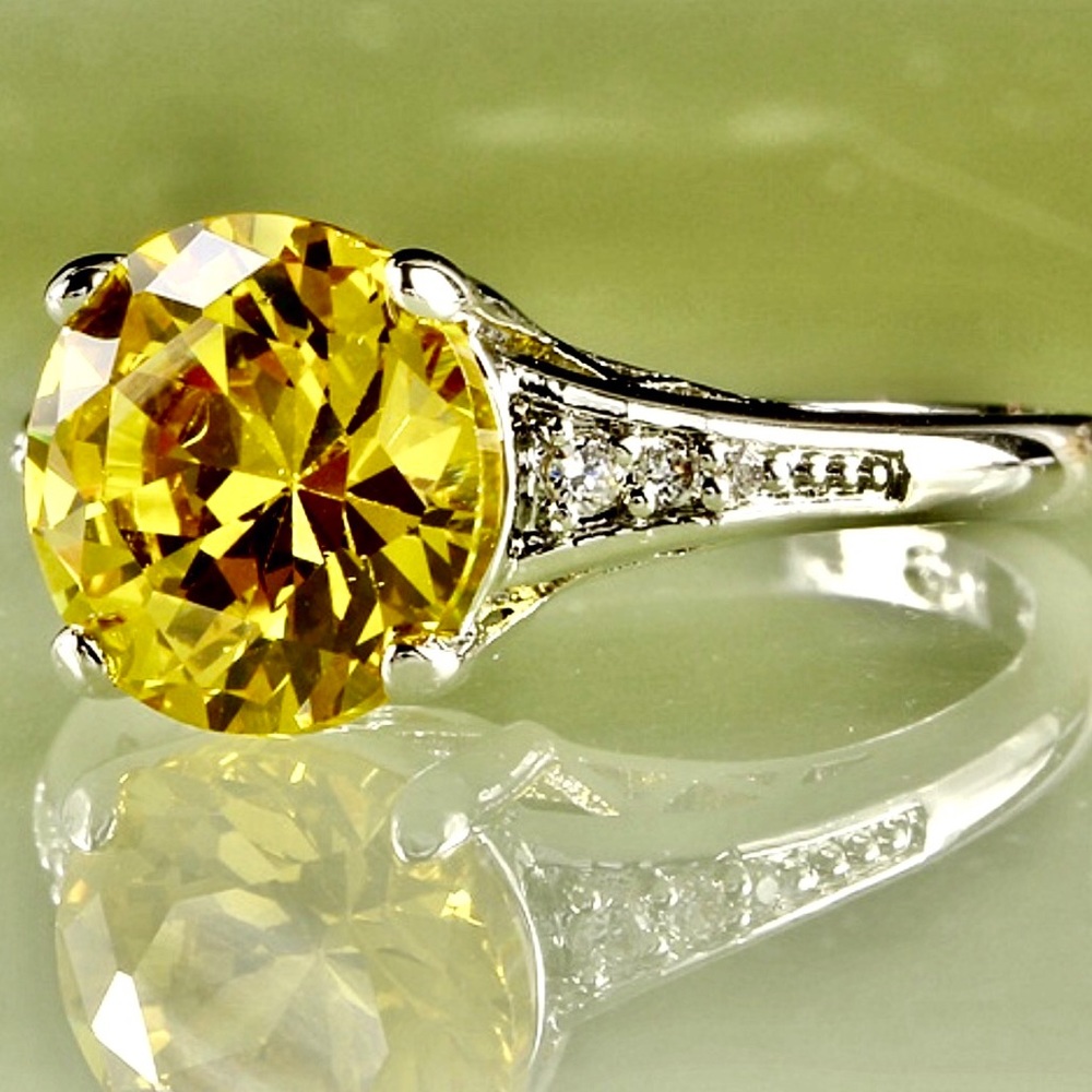 3.8 CT Round Cut CITRINE & White Topaz Gemstones