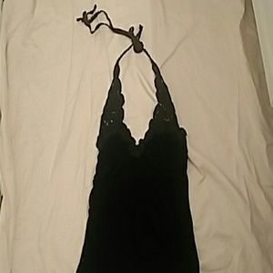 Sexy black halter top