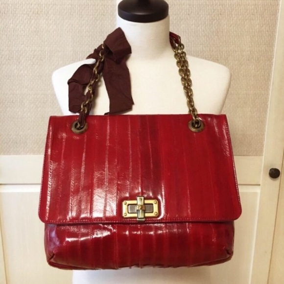 Lanvin red happy bag