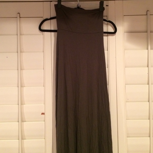 Dark green maxi skirt